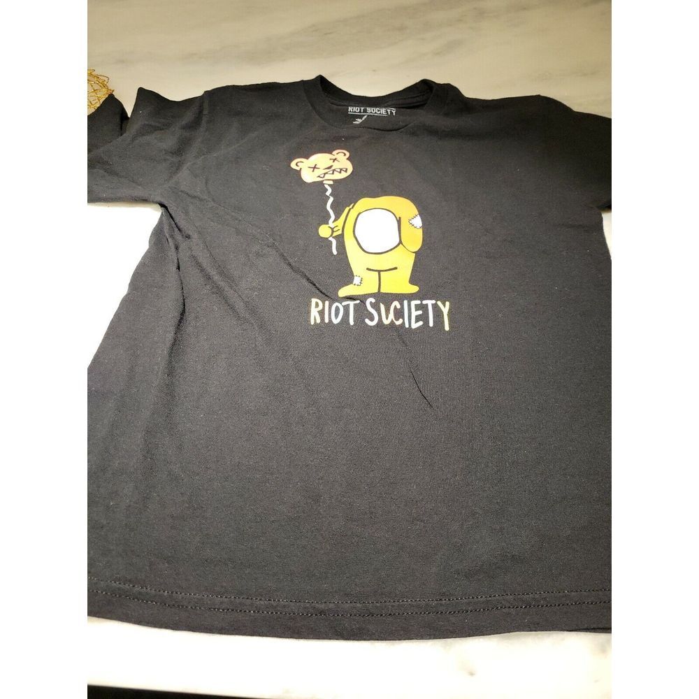 Riot Society Mens Black Headless Bear Graphic Tee Short Sleeve Cotton Shirt M